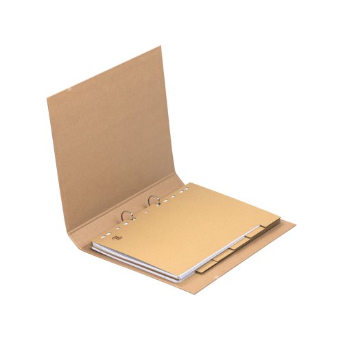 JD16094 | The Oxford Touareg A4 ring binders are made using recycled material, a sustainable alternative for filing. Made from 84% recycled cardboard, in a natural kraft shade. Using vegetable inks and PEFC certificated. For professional and personal filing and organisation. This ring binder offers a strong 2 D-Ring mechanism, with a 25mm capacity (holds up to 250 sheets), with an 45mm spine.