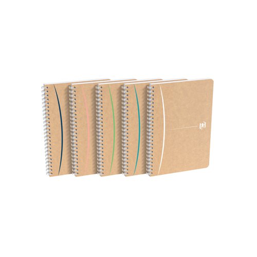 Oxford Touareg Wirebound Notebook Ruled A5 (Pack of 5) 400141845