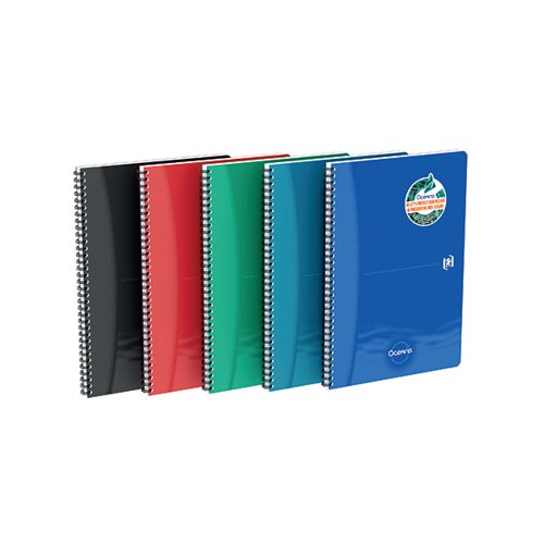 Oxford Oceanis Wirebound Notebook Ruled A4 Assorted (Pack of 5) 400178653