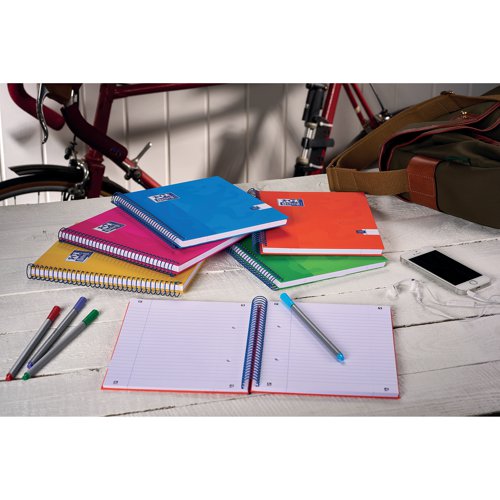 Oxford Touch Wirebound Hardback Notebook A5 Assorted (5 Pack) 400110083 Notebooks JD32918