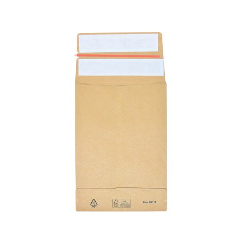JD66440 | Ideal for mailing bulky items such as catalogues, reports and brochures, these E-Green mailer envelopes feature a 40mm gusset. Made from 120gsm Kraft paper, the easy to open mailers are waterproof and feature a return strip as well as a peel and seal closure for a quick, strong seal. Supplied in a pack of 250, envelopes each measuring 229mm x 162mm.