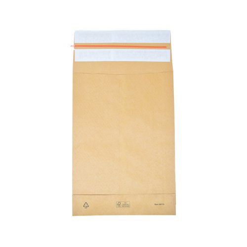 JD66441 | Ideal for mailing bulky items such as catalogues, reports and brochures, these E-Green mailer envelopes feature a 50mm gusset. Made from 120gsm Kraft paper, the easy to open mailers are waterproof and feature a return strip as well as a peel and seal closure for a quick, strong seal. Supplied in a pack of 250 envelopes, each measuring 350mm x 250mm.