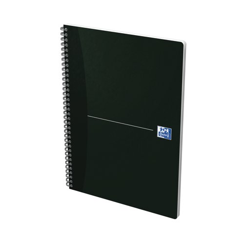 JD66538 Oxford Card Cover Wirebound Notebook A4 Black (5 Pack) 100102931