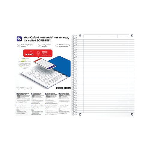 Oxford PP Transparent Wirebound Notebook A4 Assorted (Pack of 5) 100104241 - JD66618