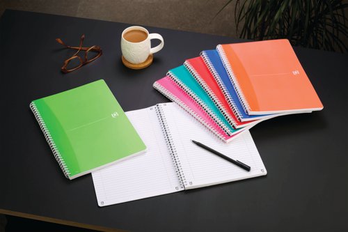 Oxford Office Wirebound Notebook Transparent Assorted A5 (Pack of 5) 100104780
