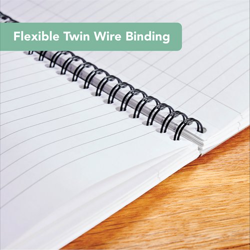 This handy Cambridge notebook contains 200 pages of quality 80gsm paper, which is ruled with a margin for neat note-taking. The pages are also perforated for easy removal and filing into a ring binder or lever arch file. The notebook is wirebound, allowing it to lie flat for easy note-taking. The notebook also features card covers with a stylish metallic finish. This pack contains 3 x A4 notebooks.