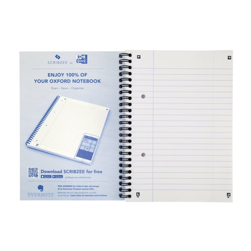 Part of the Oxford MyNotes range, this notebook contains 200 pages of quality 90gsm paper, which is feint ruled with a margin for neat note-taking. The notebook is wirebound, allowing it to lie flat for ease of use. The A5+ notebook is perforated for full A5 page removal and 4 hole punched for filing in a ring binder or lever arch file. The notebook has a card cover and sturdy backboard for support. This pack contains three notebooks.