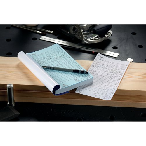This Challenge invoice book with a single VAT column provides carbonless duplicate copies for your records. Each book is tape bound and contains 100 numbered sets of duplicates. This pack contains 5 duplicate invoice books measuring 210 x 130mm.