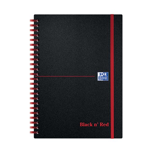 Black n' Red Wirebound Ruled Polypropylene Notebook 140 Pages A5 (Pack of 5) 100080140
