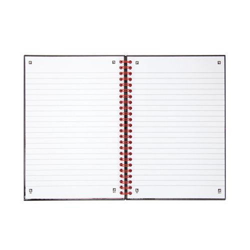 JDC67009 Black n' Red Wirebound Ruled Polypropylene Notebook 140 Pages A5 (Pack of 5) 100080140
