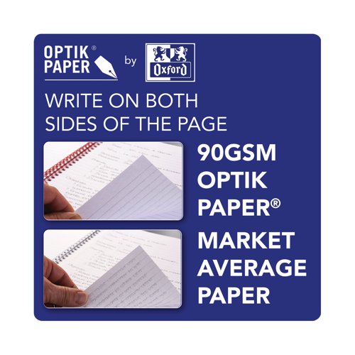 This professional Black n' Red A5 notebook contains 140 pages of quality 90gsm Optik paper, which is designed for minimum ink bleed through and is ruled for neat notes. The pages are also perforated for easy removal. The notebook is wirebound, allowing it to lie flat, and features durable polypropylene covers and an elasticated closure to help keep contents secure. This pack contains 5 A5 notebooks.