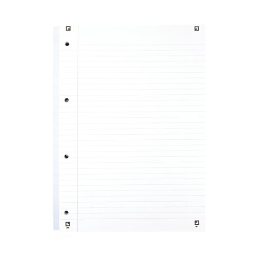 This Oxford My Notes Refill Pad contains 200 pages of 90gsm Optik paper, which is ruled with a margin for neat note-taking. The pages are four-hole punched for filing in ring binders or lever arch files. The refill pad is sidebound with a sturdy backboard for support. This pack contains five A4 refill pads.