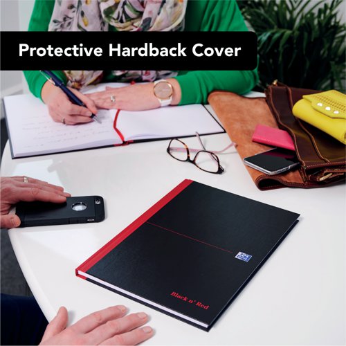 Black n' Red Casebound Ruled Hardback Notebook A4 (Pack of 5) 100080446 - Hamelin - JDD66174 - McArdle Computer and Office Supplies