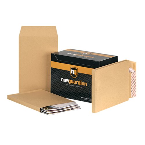 pack 10 New Guardian C4 Premium Manille 130gsm Peel Seal gousset Enveloppe