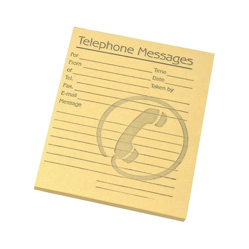 Challenge Telephone Message Pad 127x102mm Yellow (Pack of 10) 100080477