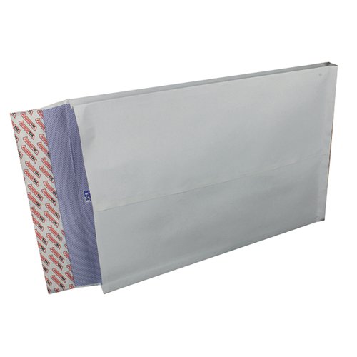 Plus Fabric Gusset Envelope 381x254x25mm Peel and Seal 120gsm White (Pack of 100) H28866