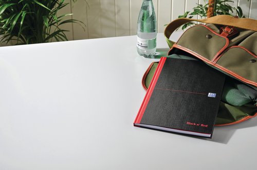 Black n' Red Casebound Plain Hardback Notebook A4 (Pack of 5) 100080489 - JDH64068