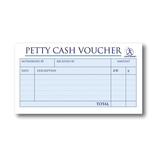 Challenge Petty Cash Book 200 Duplicate Slips 280x141mm 100080052 JDJ71989