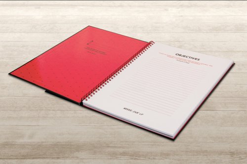 Black n' Red Hardback Wirebound Project Book 200 Pages A4+ (Pack of 3) 100080730 | JDK66070 | Hamelin