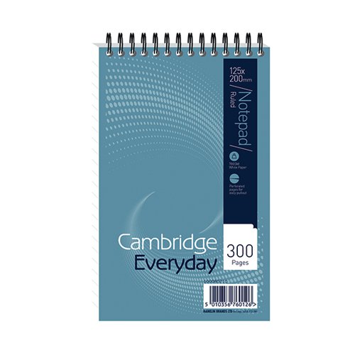 Cambridge Everyday Ruled Wirebound Notepad 300 Pages Pack of 5 100080210