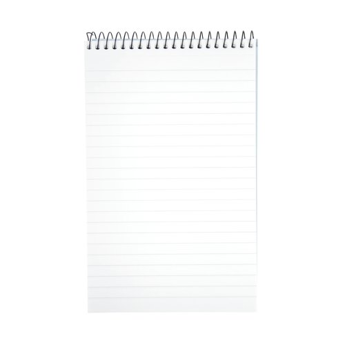 This economical Cambridge shorthand Notepad contains 300 pages of 70gsm paper, which is ruled for neat note-taking. The pages are also perforated for easy removal. The Notepad is wirebound at the head, allowing it to lie flat, with a card cover and sturdy backboard for support. Each Notepad measures 125 x 200mm. This pack contains 5 Notepads.