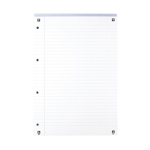 This Oxford My Notes Refill Pad contains 160 pages of 90gsm Optik paper, which is ruled with a margin for neat note-taking. The pages are four-hole punched for filing in ring binders or lever arch files. The refill pad is headbound with a sturdy backboard for support. This pack contains five A4 refill pads.