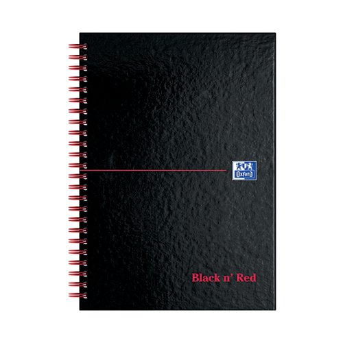 Black n' Red Wirebound Ruled Perforated Hardback Notebook A5 (Pack of 5) 100080220