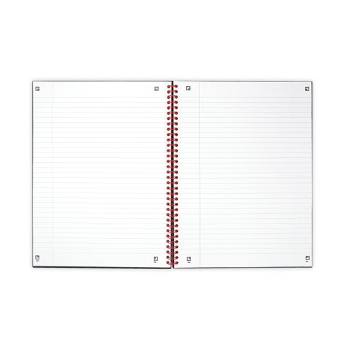JDL96625 Black n' Red Wirebound Smart Ruled Hardback Notebook 140 Pages A4+ (Pack of 5) 100080218