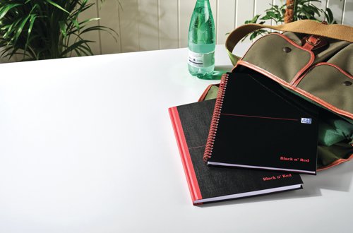 JDM67005 Black n' Red Wirebound A-Z Hardback Notebook A4 (Pack of 5) 100080232