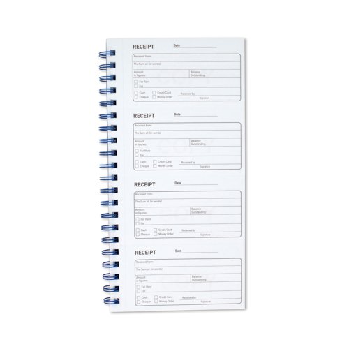 This Challenge Receipt Book provides carbonless duplicate copies of your receipts for your records and clients. Each book is tape bound and contains 200 receipts with 4 per page. This pack contains 1 receipt book measuring 280 x 141mm.