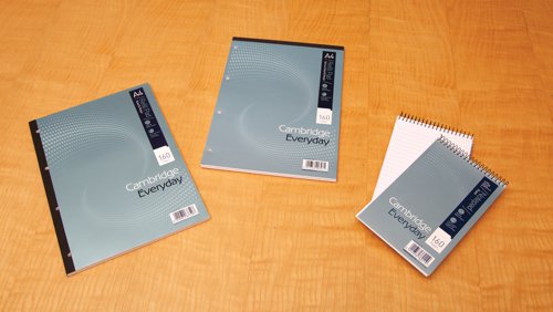 This economical Cambridge Everyday Shorthand Notepad contains 160 pages of 70gsm paper, which is ruled for neat note-taking. The pages are also perforated for easy removal. The Notepad is wirebound at the head, allowing it to lie flat, with a card cover and sturdy backboard for support. Each Notepad measures 125 x 200mm. This pack contains 10 Notepads.