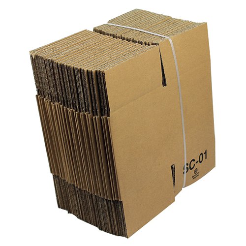 单壁瓦楞纸箱127x127x127mm棕色(每包25个)SC-01