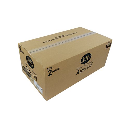 JF13200 | Save on postage costs with this lightweight, bubble lined Jiffy Airkraft mailer. The lining is designed to be puncture and shock resistant to protect delicate or fragile items in transit. The mailer also features a strong, simple self-seal closure. These size 2 white mailers measure 205 x 245mm. This pack contains 100 white mailers. The bubble that inner lines the mailers is produced using a minimum of 30% recycled content.