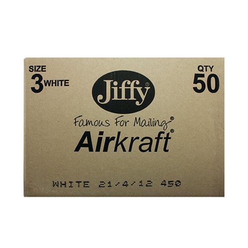 Jiffy AirKraft Bag Size 3 220x320mm White (Pack of 50) JL-3 JF13300