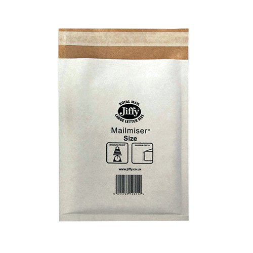 Jiffy Mailmiser Size 1 170x245mm White MM-1 (Pack of 100) JMM-WH-1