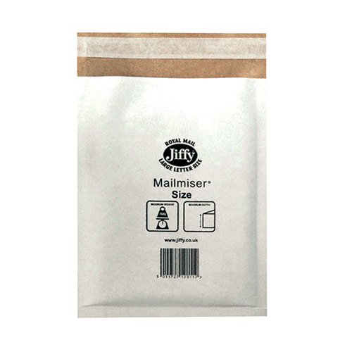 Jiffy Mailmiser Size 4 240x320mm White MM-4 (Pack of 50) JMM-WH-4
