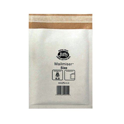 Jiffy Mailmiser Size 5 260x345mm White MM-5 (Pack of 50) JMM-WH-5