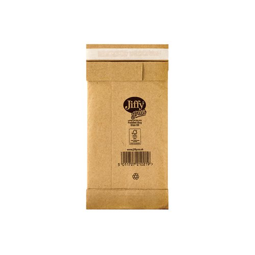 Jiffy Padded Bag Size 00 105x229mm Gold PB-00 (Pack of 200) JPB-00