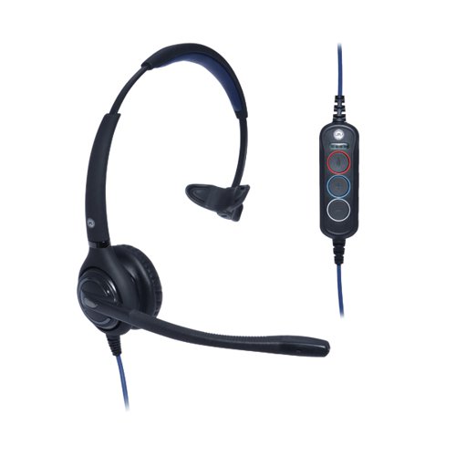 JPL 501S-USB Professional Monaural Customer Service Headset Noise Cancelling Microphone Black 501S