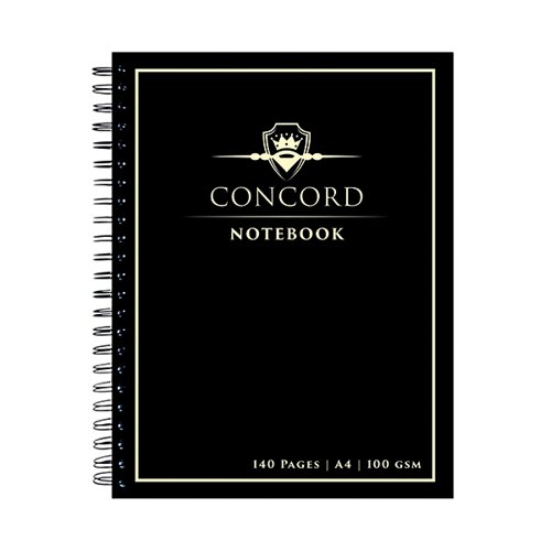 Concord Jotta Notebook 140 Page A4 Black (Pack of 5) 8956-CON