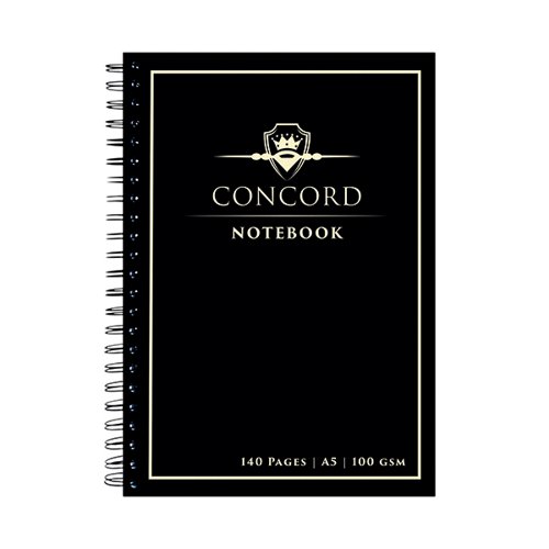 Concord Jotta Notebook 140 Page A5 Black (Pack of 5) 8959-CON