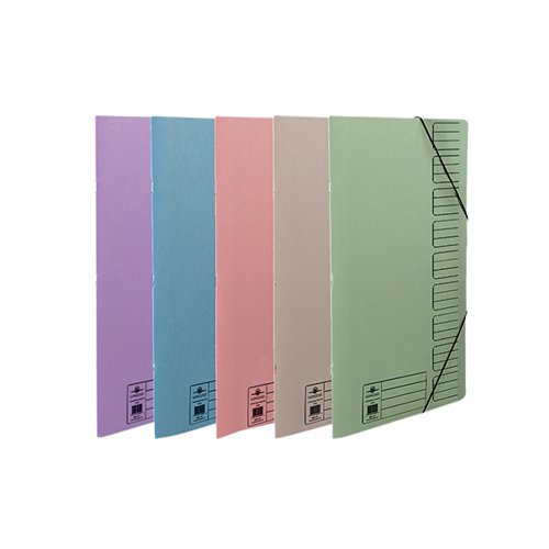 Concord 9-Part File Foolscap Elasticated Assorted (Pack of 10) 19099