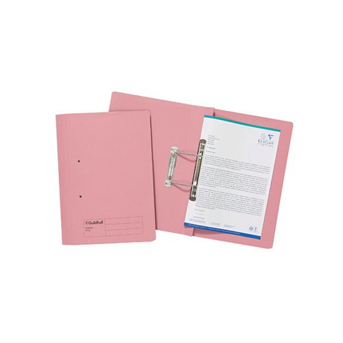 JT22207 Exacompta Guildhall Transfer File 285gsm Foolscap Pink (Pack of 25) 346-PNKZ