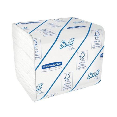 This bulk pack of toilet tissue refills contains 36 packs with 250 sheets per pack. The 2-ply tissue is soft and absorbent and is made from 100% recycled fibres. When used in conjunction with compatible Aquarius and Kimberly Clark dispensers, the folded design ensures that only one sheet at a time is dispensed, reducing consumption and wastage.