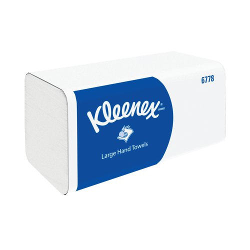 KC01095 | Kleenex Ultra V-Fold 2-Ply hand towels are manufactured from highly absorbent AIRFLEX, ideal for use in customer and employee kitchens and bathrooms. Supplied in 15 packs with 124 sheets per pack, these hand towels are long lasting, meaning refilling takes place less often, increasing the productivity of your facilities. These hand towels are interleaved, presenting one towel at a time to prevent wastage. Designed and manufactured for use with the Kleenex Wall Mounted Dispenser 6945 for a smooth and hygienic operation and a reduction in waste.