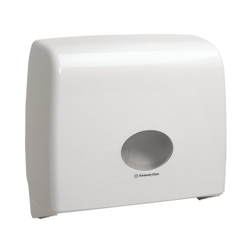 KC01203 Aquarius Ripple Midi Jumbo Non-Stop Toilet Tissue Dispenser White 6991