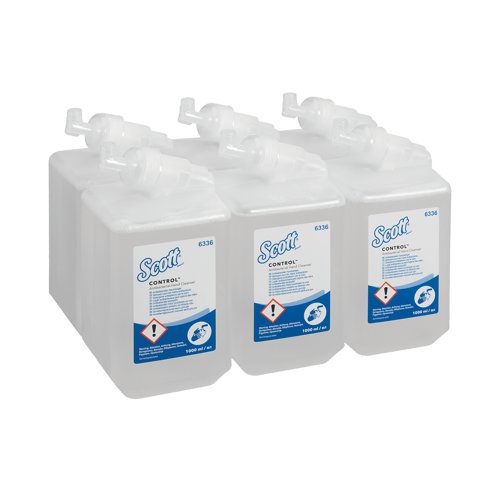 Scott Antibacterial Hand Soap Refill 1 Litre (Pack of 6) 6336 | KC01877 | Kimberly-Clark