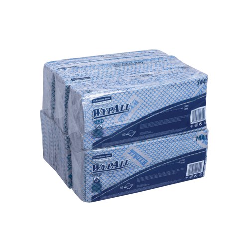 Wypall X50 Cleaning Cloths Blue (Pack of 50) 7441 - Kimberly-Clark - KC02088 - McArdle Computer and Office Supplies