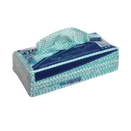 Wypall X50 Cleaning Cloths Green (Pack of 50) 7442 - KC02089