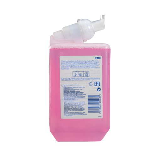 KC02453 Kleenex Aqua Foam Hand Soap Refill Pink 1 Litre (Pack of 6) 6340